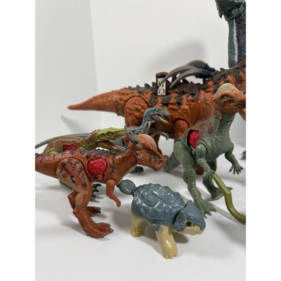 Jurassic World Mixed Lot Dinosaur Action Figures Hasbro & Mattel Battle Damaged - Picture 2 of 15